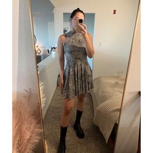 Motel Rocks Snakeskin Mockneck Dress/ Size Large